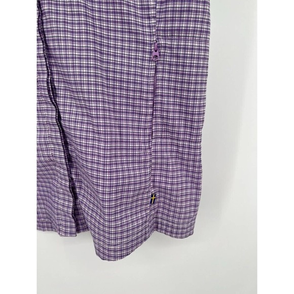 Purple Plaid Abisko Stretch Shirt Women's Outdoors - Picture 3 of 5